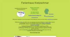 Desktop Screenshot of ferienhaus-kretzschmar.de