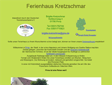 Tablet Screenshot of ferienhaus-kretzschmar.de